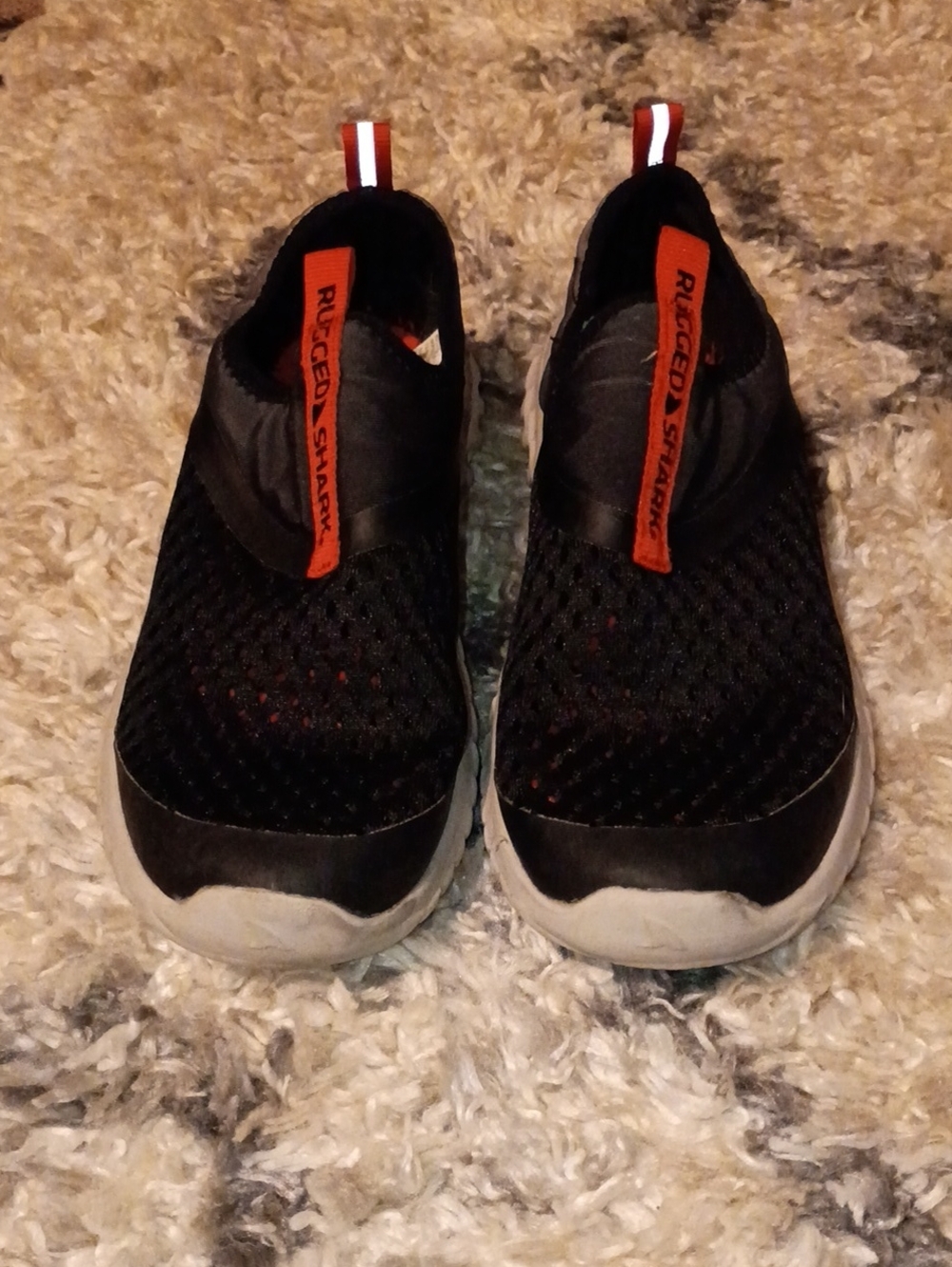 Kids Black and Red Rugged Shark Swim Shoes